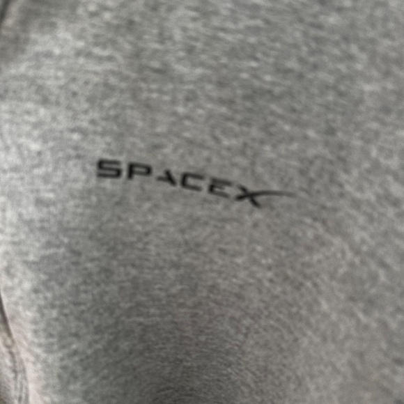 Space X Dragon Gray Zip Up Hoodie Size M - Picture 3 of 9